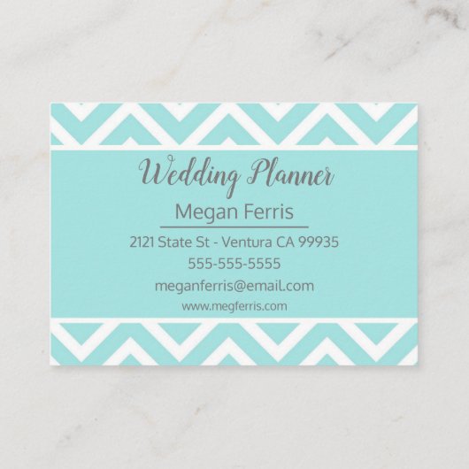 Chevron Pattern Visitekaartje (Achterkant)