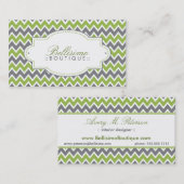 Chevron Pattern Visitekaartje (appel/grijs) (Voorkant / Achterkant)