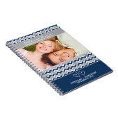 Chevron Pattern Wedding Planner-laptop (marine) Notitieboek (Rechterzijde)