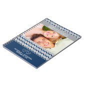 Chevron Pattern Wedding Planner-laptop (marine) Notitieboek (Linkerzijde)