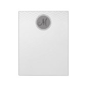 Chevron Pattern Zigzag Memo Monogram Notitieblok (Gedraaid)