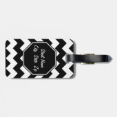 Chevron Patterned Bagagelabel (Achterkant horizontaal)
