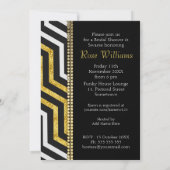 Chevron Perspective Glam Bridal Shower Invitation Kaart (Achterkant)