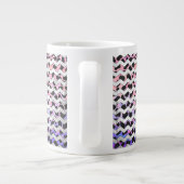 Chevron Pink en Black Dalmation Extra Grote Beker (Achterkant)