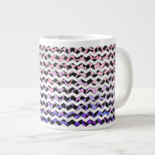 Chevron Pink en Black Dalmation Extra Grote Beker