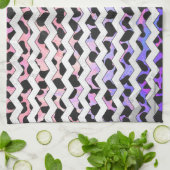 Chevron Pink en Black Dalmation Theedoek (Gevouwen)