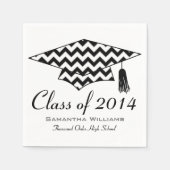 Chevron Print Aangepaste Naam Afstuderen servetten (Voorkant)