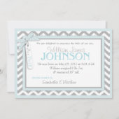 Chevron Print Birth Announding Fotokaart A7-BL Aankondiging (Achterkant)