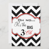 Chevron Print Dirty 30 Invitations (Devant)