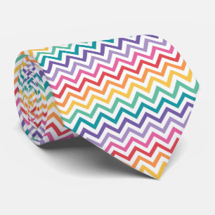 Chevron Rainbow Pattern Stropdas