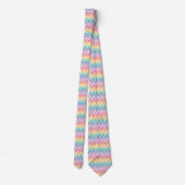 Chevron Rainbow Pattern Stropdas (Achterkant)