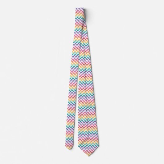 Chevron Rainbow Pattern Stropdas (Achterkant)