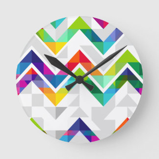 Chevron Rainbow Ronde Klok
