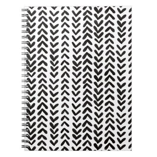 Chevron rayé - cahier noir (Devant)