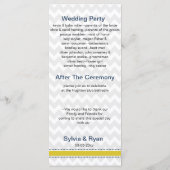 chevron rayures, ancre, programme de mariage nauti (Dos)