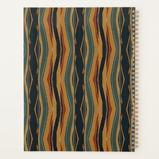 Chevron rayures dans les tons de la Terre (Dos)