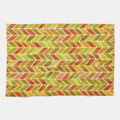 Chevron Red Sage Kitchen Towel Theedoek (Horizontaal)