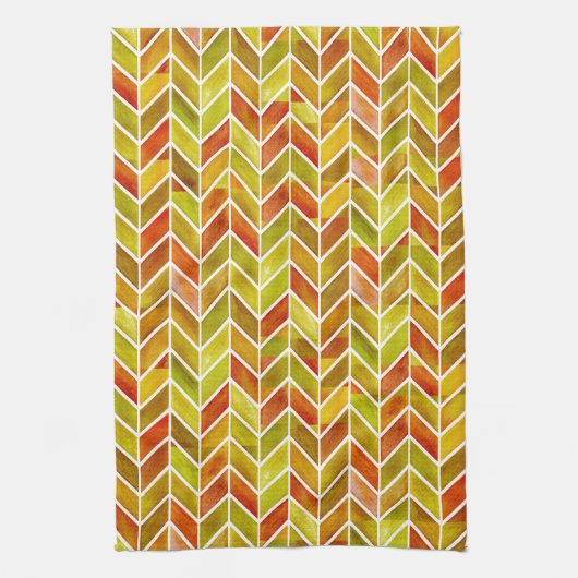 Chevron Red Sage Kitchen Towel Theedoek (Verticaal)