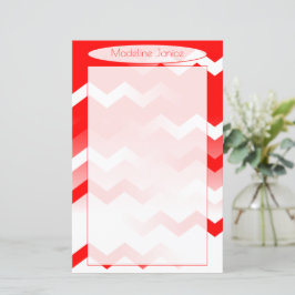 Chevron Red & White-artikelen voor handschrift
