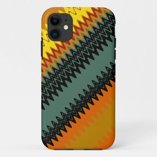 Chevron Retro Zigzag Stripes Art Design Case-Mate iPhone Case (Achterkant)
