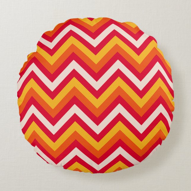 Chevron Rond Kussen (Voorkant)