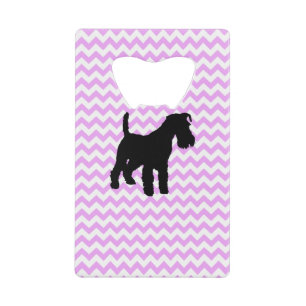 Chevron Rose Avec Silhouette Schnauzer