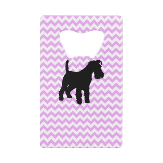 Chevron Rose Avec Silhouette Schnauzer (Devant)