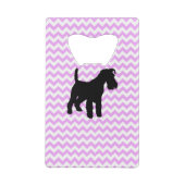Chevron Rose Avec Silhouette Schnauzer (Dos)