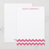 chevron rose moderne toutes les occasions merci (Devant / Derrière)