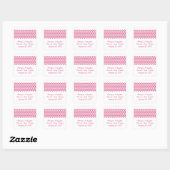 Chevron rose simple Enregistrer les stickers Date (Feuille)