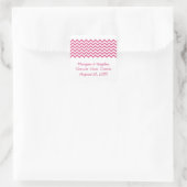 Chevron rose simple Enregistrer les stickers Date (Sac)