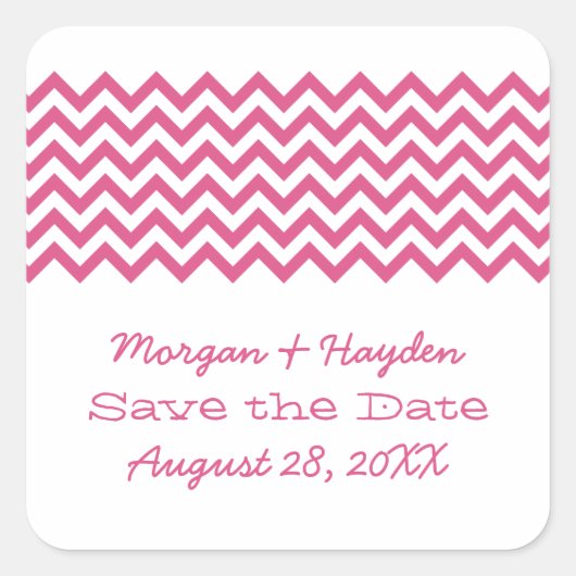 Chevron rose simple Enregistrer les stickers Date (Devant)