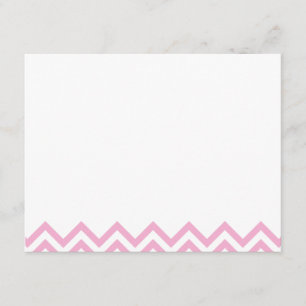 Chevron rose sucré Personnalisé Cartes à notes pla