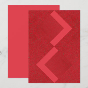 Chevron Rouge Gras Invitation – Personnalisable
