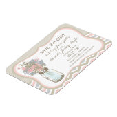 Chevron Rustic Chic Mason Jar Save the Date Magneet (Linkerzijde)