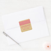 Chevron Rustique rose Enregistrer les stickers Dat (Enveloppe)