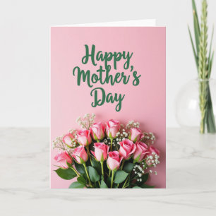 Chevron Script Verdoyant Carte Fleurie