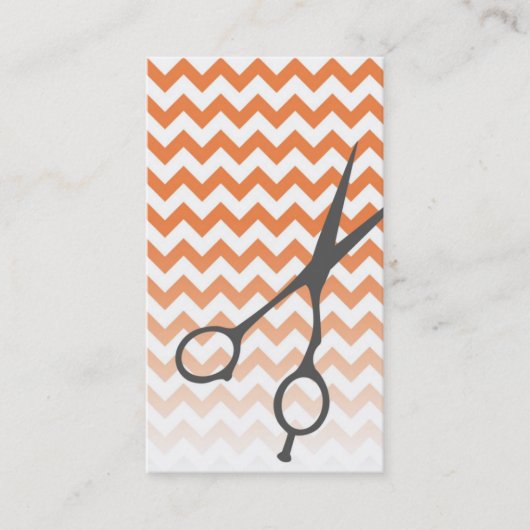 Chevron Shears Barber/Cosmetoloog Visitekaartje (Voorkant)