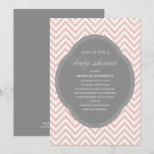 CHEVRON SHOWER | BABY SHOWER INVITATIONS KAART (Voorkant / Achterkant)
