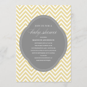 CHEVRON SHOWER   BABY SHOWER INVITATIONS KAART