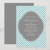CHEVRON SHOWER | BABY SHOWER INVITATIONS KAART (Voorkant / Achterkant)