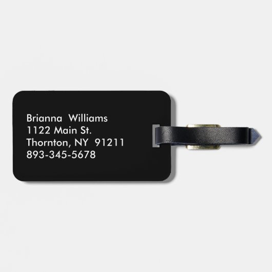 Chevron Silver Mrs. Bagagelabel (Achterkant horizontaal)