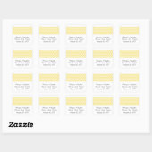 Chevron simple jaune Enregistrer les stickers Date (Feuille)