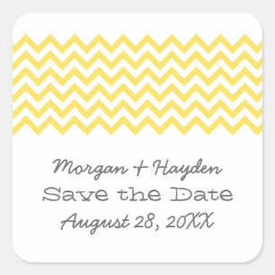 Chevron simple jaune Enregistrer les stickers Date