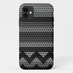 Chevron Stainless Steel Hole Metal 2 iPhone 11 Hoesje