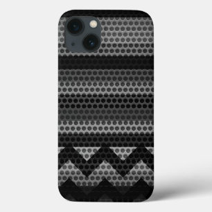 Chevron Stainless Steel Hole Metal 2 iPhone 13 Hoesje