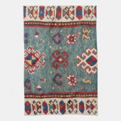 Chevron Stars : 19e eeuw kleurrijk staal blauw Theedoek (Verticaal)