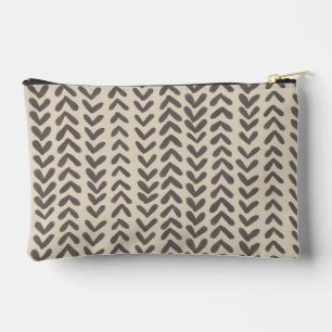 Chevron streeppatroon - kleibruin etui