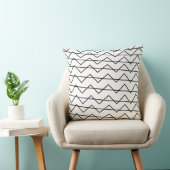 Chevron Stripe Black en White Geometric Pattern Kussen (Stoel)