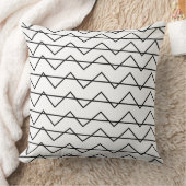 Chevron Stripe Black en White Geometric Pattern Kussen (Deken)